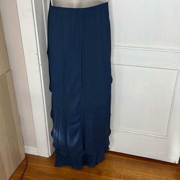 Krisa Strapless Ruffle Layer Strapless Dress Cape Dusk Blue NWT Size Large - Picture 4 of 5